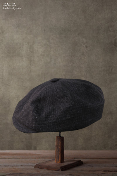 Peaky Hat - Tonal Wool Plaid - M, L, XL