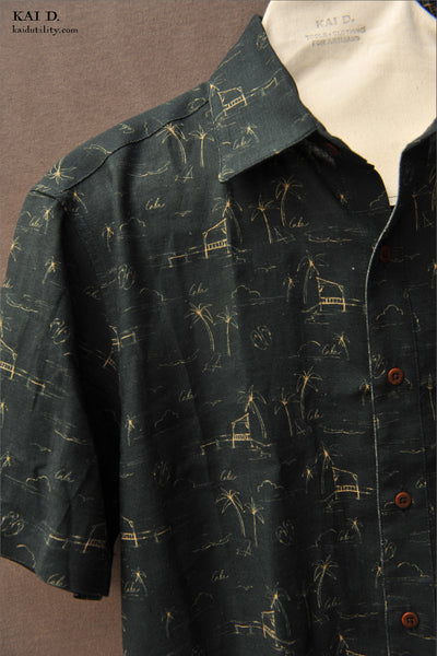 Cassady shirt - Tonal Tropical - M