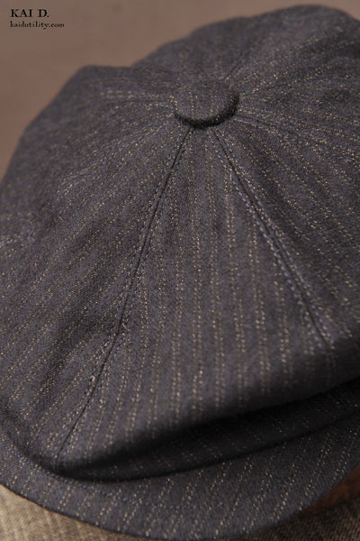 Peaky Hat -  Vintage Striped Wool - XL