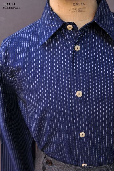 Wabash Stripe Long Sleeve Shirt - M