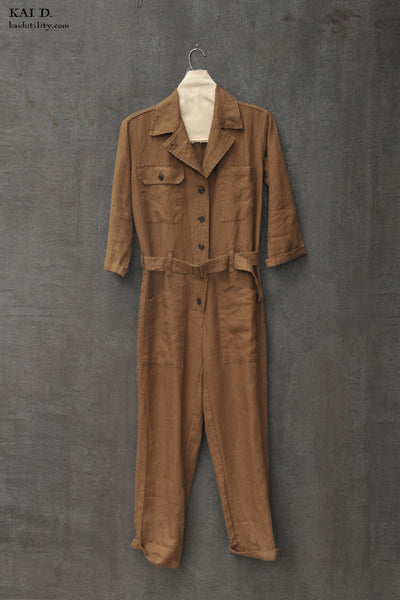 Earhart Jumpsuit - Wheat - S