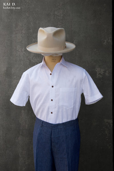 Cassady shirt - Chintz Finish Linen -  S, L, XL