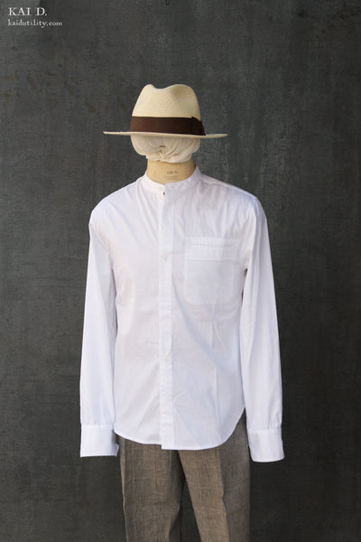 Zumthor Shirt - White Cotton - M, L, XL