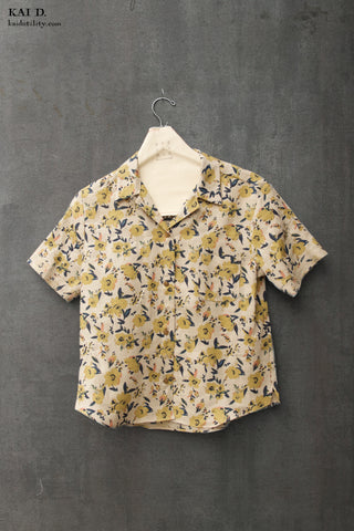 Margaret Shirt - Linen Floral II - XS,S, M