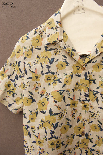 Margaret Shirt - Linen Floral II - XS,S, M