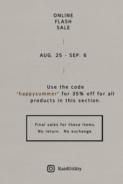 FLASH SALE - AUG. 25 - SEP. 6