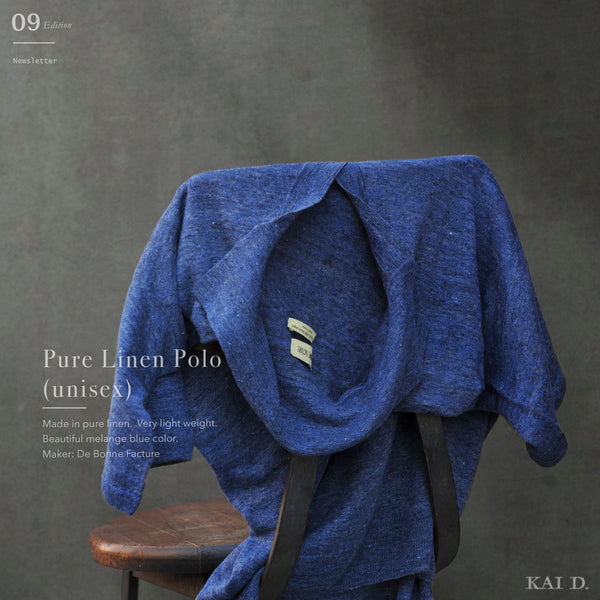 Linen Polo - Navy - S, XL, XXL