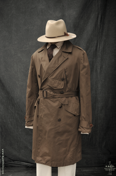 Wax Cotton Motorcycle Trench- M