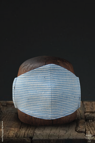 Cloth Face Mask - Faded Indigo Stripe