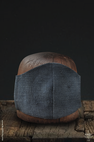 Cloth Face Mask - Boro Vintage Denim - Medium Dark Indigo