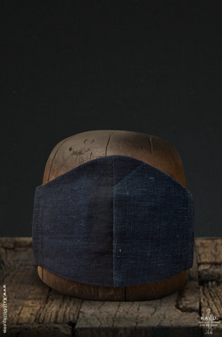 Cloth Face Mask - Boro Vintage Denim - Two Tone