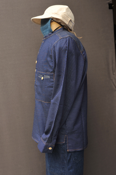 Le Zouave Popover Shirt - Indigo - M