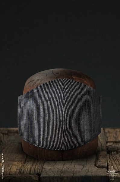 Cloth Face Mask - Vintage Indigo Fine Stripe