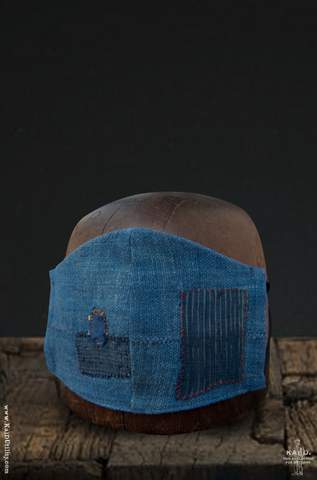 Cloth Face Mask - Repaired West African Indigo E