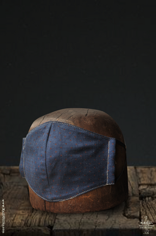 Cloth Face Mask -  Indigo Polka Dots