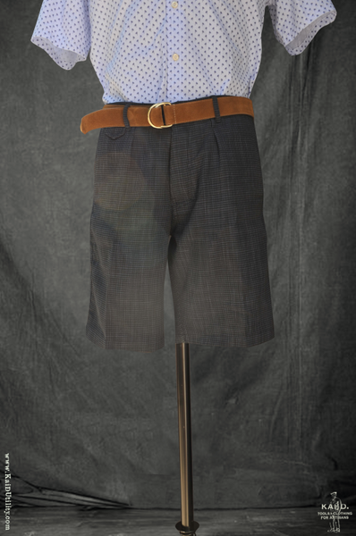 Mini Houndstooth Bermuda Shorts - 32