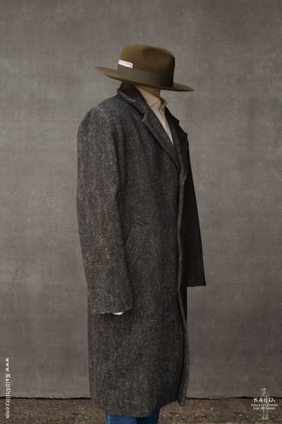 Chunky Wool Linen Tweed Coat - S, M