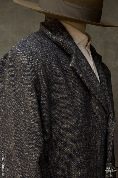 Chunky Wool Linen Tweed Coat - S, M