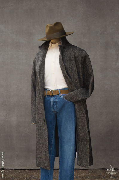 Chunky Wool Linen Tweed Coat - S, M