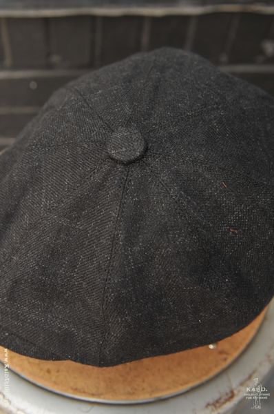 Peaky Hat -  Stipple Weave Linen Wool - XL