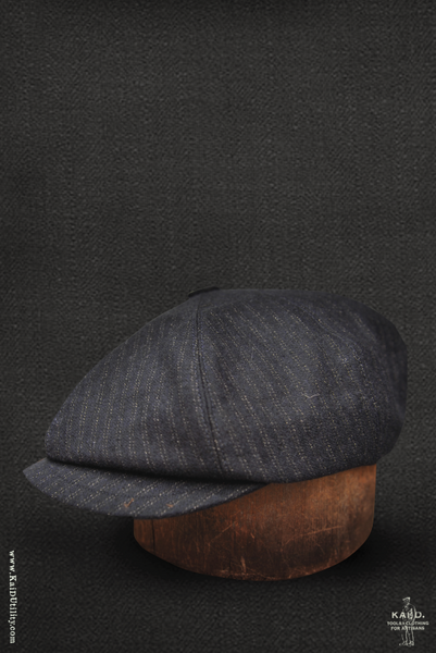 Peaky Hat -  Vintage Striped Wool - L