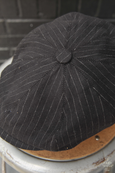 Peaky Hat -  Chalk Stripe Cotton Wool - L, XL