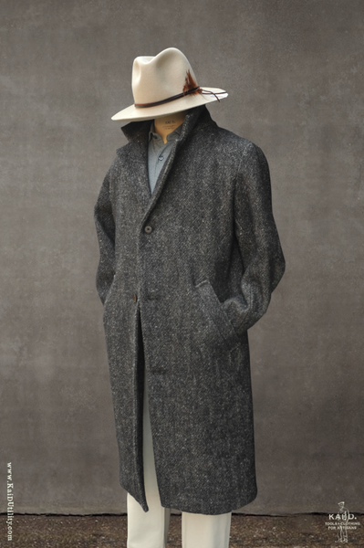 Chunky Wool Linen Tweed Coat - S, M