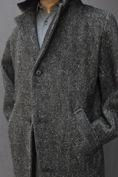 Chunky Wool Linen Tweed Coat - S, M