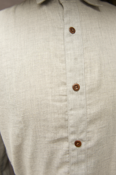 Artisan Twill Denham shirt - Pale Grey - XL