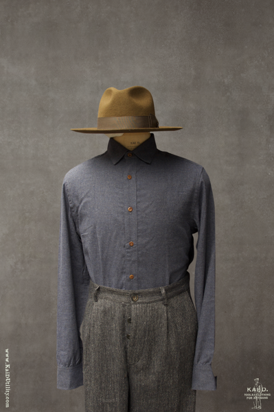 Ultra Soft Heather Cotton Denham shirt - Blue Heather - L, XL