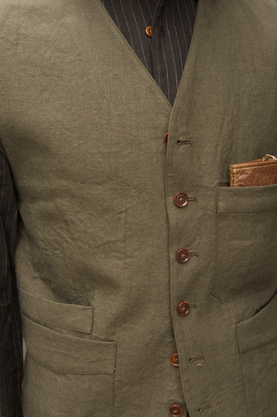 Shoemaker's Vest - Belgian Linen - XXL