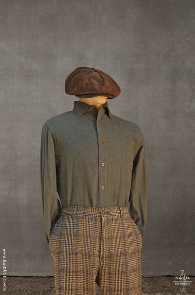 Ultra Soft Heather Cotton Denham shirt - Forest - M