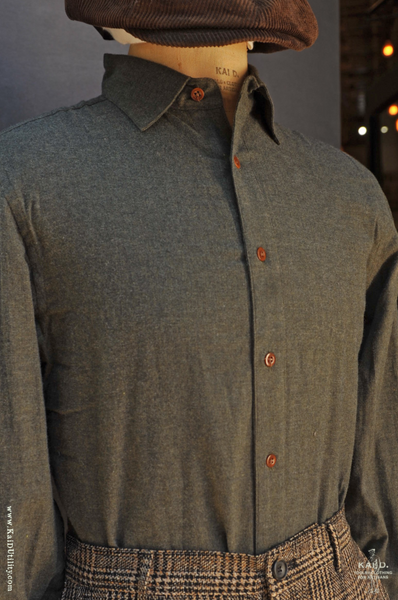 Ultra Soft Heather Cotton Denham shirt - Forest - M