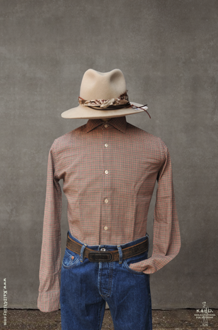 Tattersal Check Shirt - Tan - 41