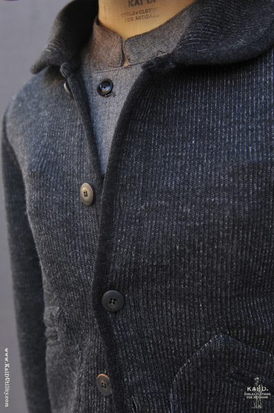 Emile Knit Jacket - Charcoal - M, L, XL