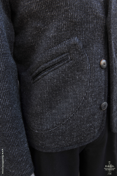 Emile Knit Jacket - Charcoal - M, L, XL
