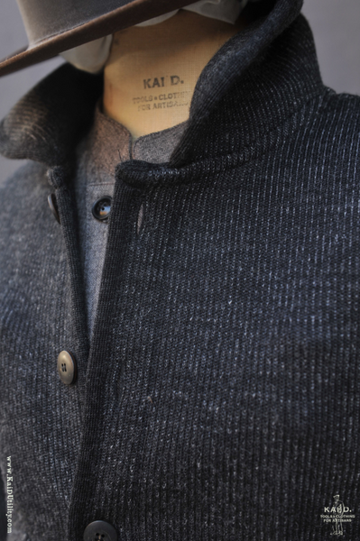 Emile Knit Jacket - Charcoal - M, L, XL