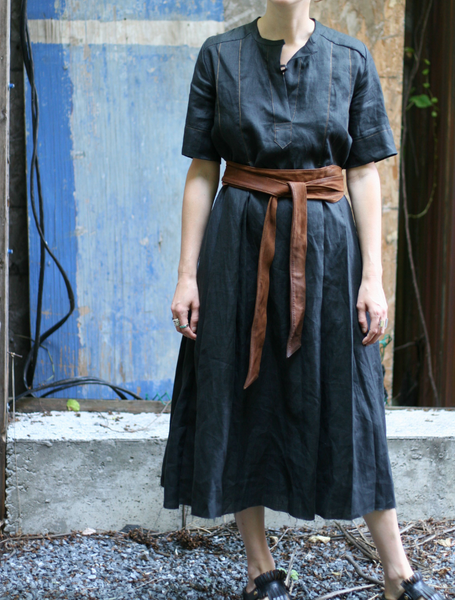Asta Cotton Pleat Dress - S