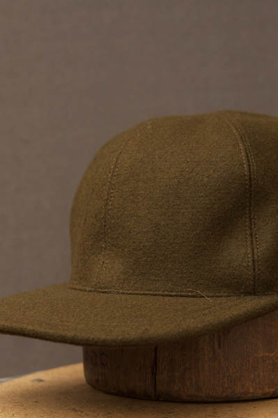 Carter Fitted Six Panel Hat -  Olive Melton - S, L