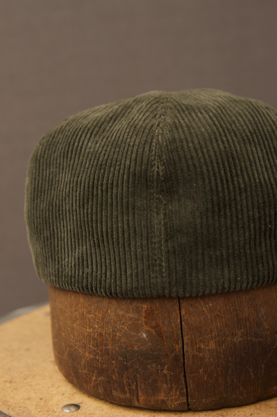 Carter Fitted Six Panel Hat -  Olive Corduroy - M