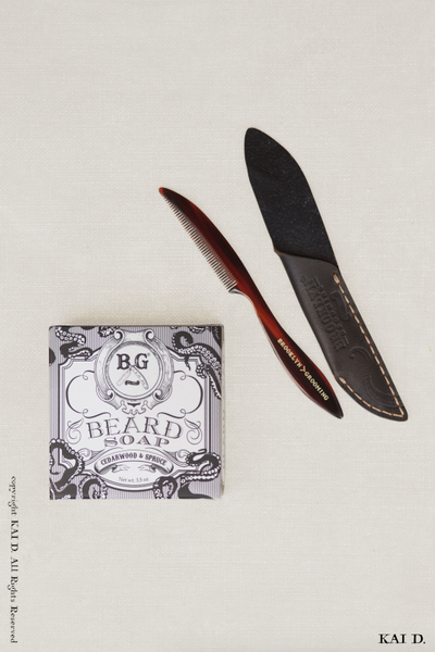 Beard Comb + Beard Soap Gift Set