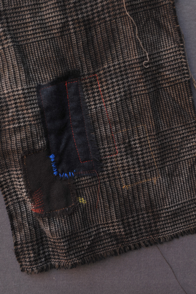 Handmade Wool Scarf - Brown I (numbers)