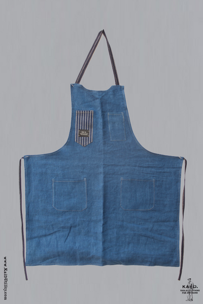 Reversible Artisan Apron - Belgian Indigo Linen