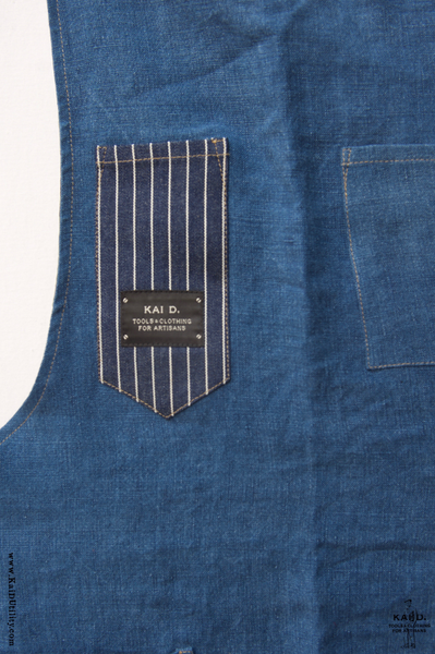 Reversible Artisan Apron - Belgian Indigo Linen