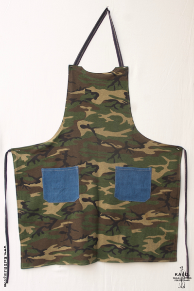 Reversible Artisan Apron - Belgian Indigo Linen