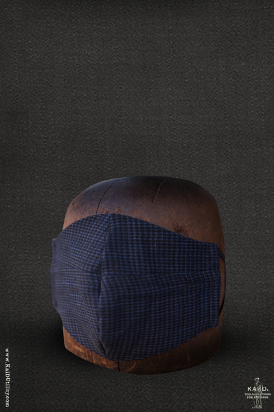 Cloth Face Mask -  Tonal Houndstooth Cotton