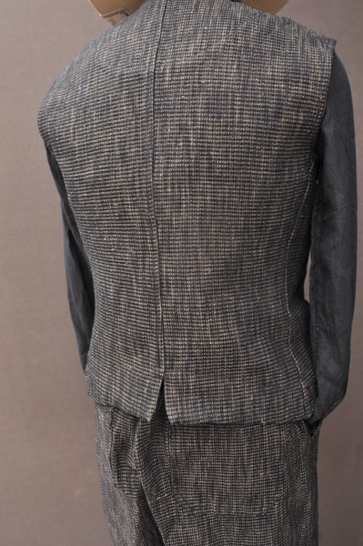 Ben Crew Neck Waistcoat - Black Hemp - XL