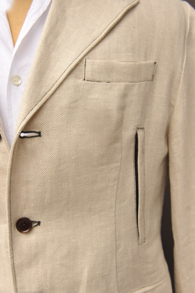 Shelby Coat - Oatmeal Linen - L