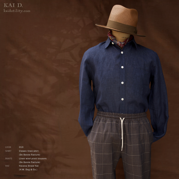 Italian Linen Shirt - Vibrant Navy - XL