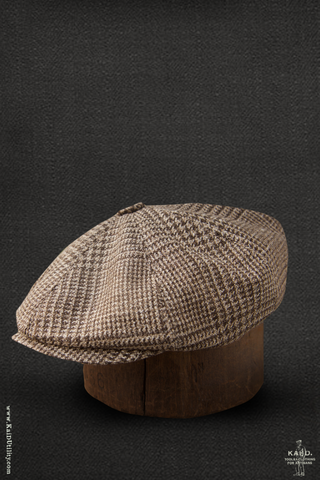 Peaky Hat -  Silk linen plaid - M, XL